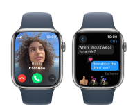 Apple Watch 9 45/Silver Steel/Storm Blue Sport Band S/M LTE - 1180288 - zdjęcie 7